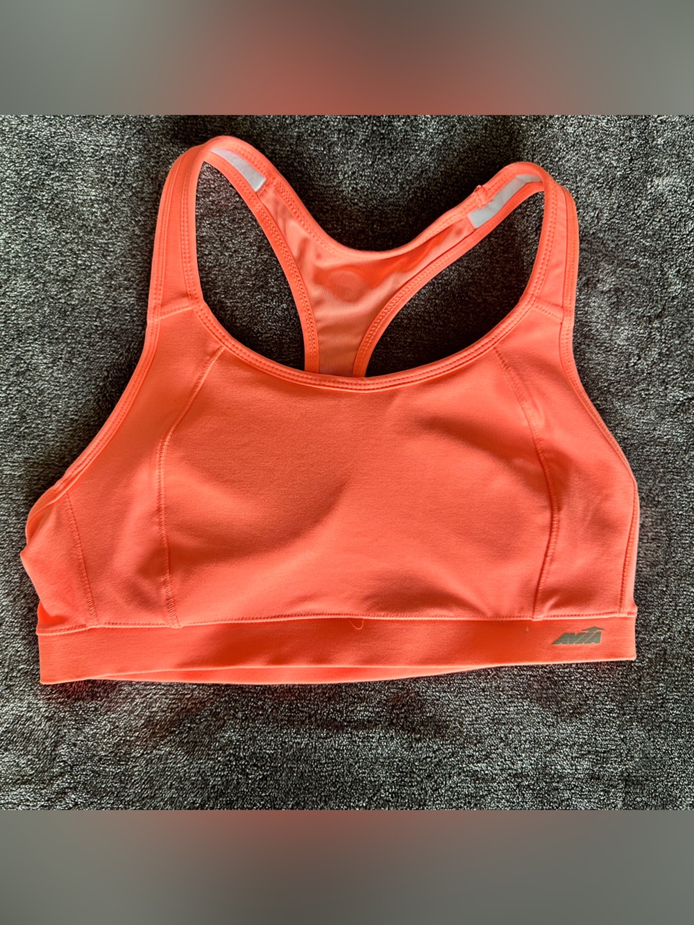Avia - Women's Coral Athletic Bra With Racer Back Straps, Size Large